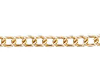 Metal Chains - Gold Plated - 1 Metre - For DIY Jewellery Making - Choose Your Size