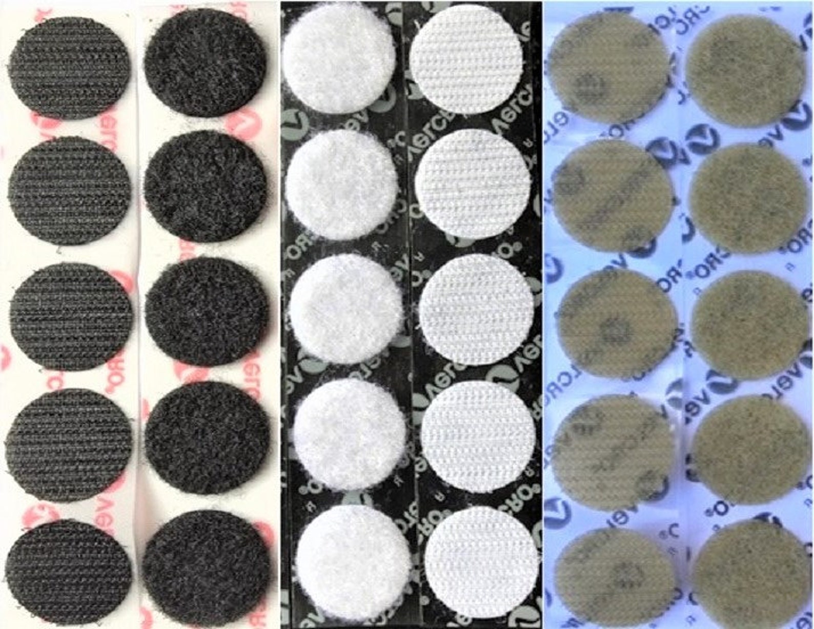 VELCRO® Dots 22mm Self Adhesive 10 Sets Beige Black Etsy Australia