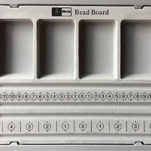 Jewellery Making Flocked Bead Board & Tray - Grey - New