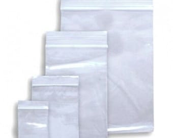 Zip Lock Bags - Clear - 50UM - 50 Pieces - Choose Your Size - New