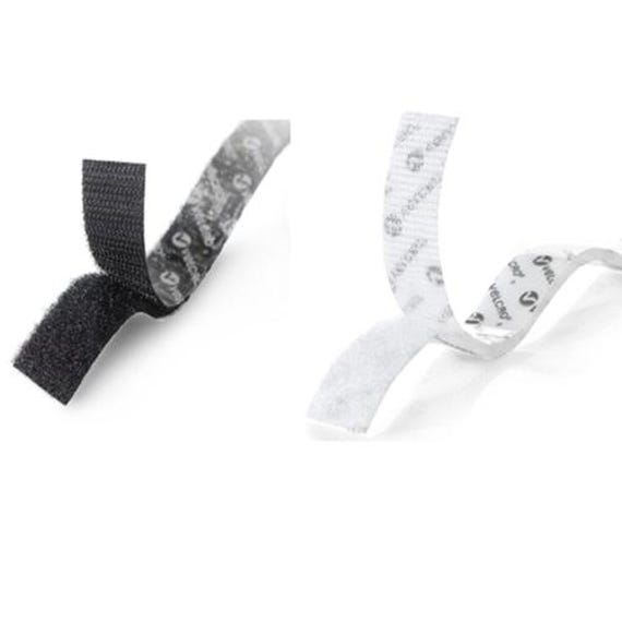 Genuine VELCRO® - Stick On Adhesive Tape - Black or White - 19mm, 25mm or 50mm