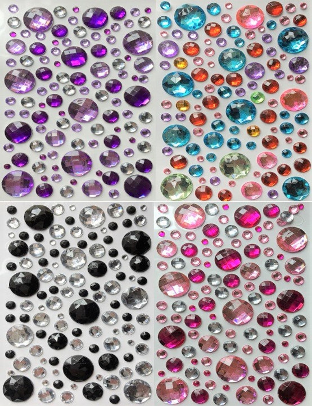 Stickers - Rhinestone Bubble - Choose Your Colour - 100+ per Sets ...