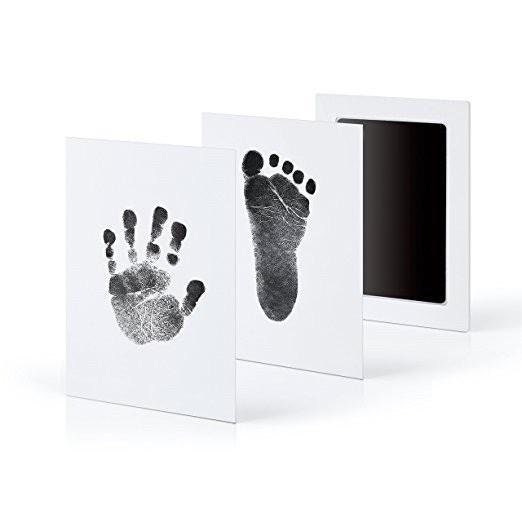 SenPuSi 2 Packs Newborn Paint for Hands and Feet Print Ink Kits Non-Toxic Safe and Clean-Touch for Family Keepsake Baby Shower Gift and Registry Baby Footprint and Handprint Ink Pads 
