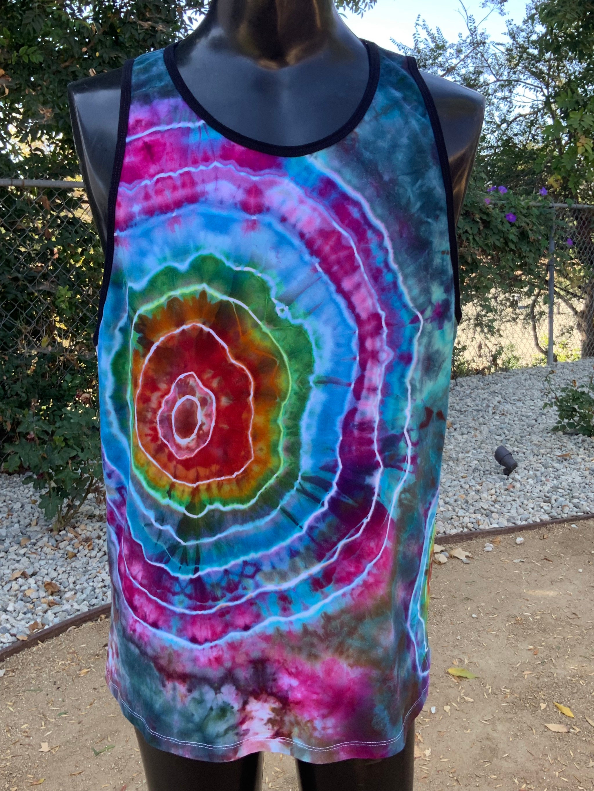 Mens XL tie dye cotton tank top Etsy