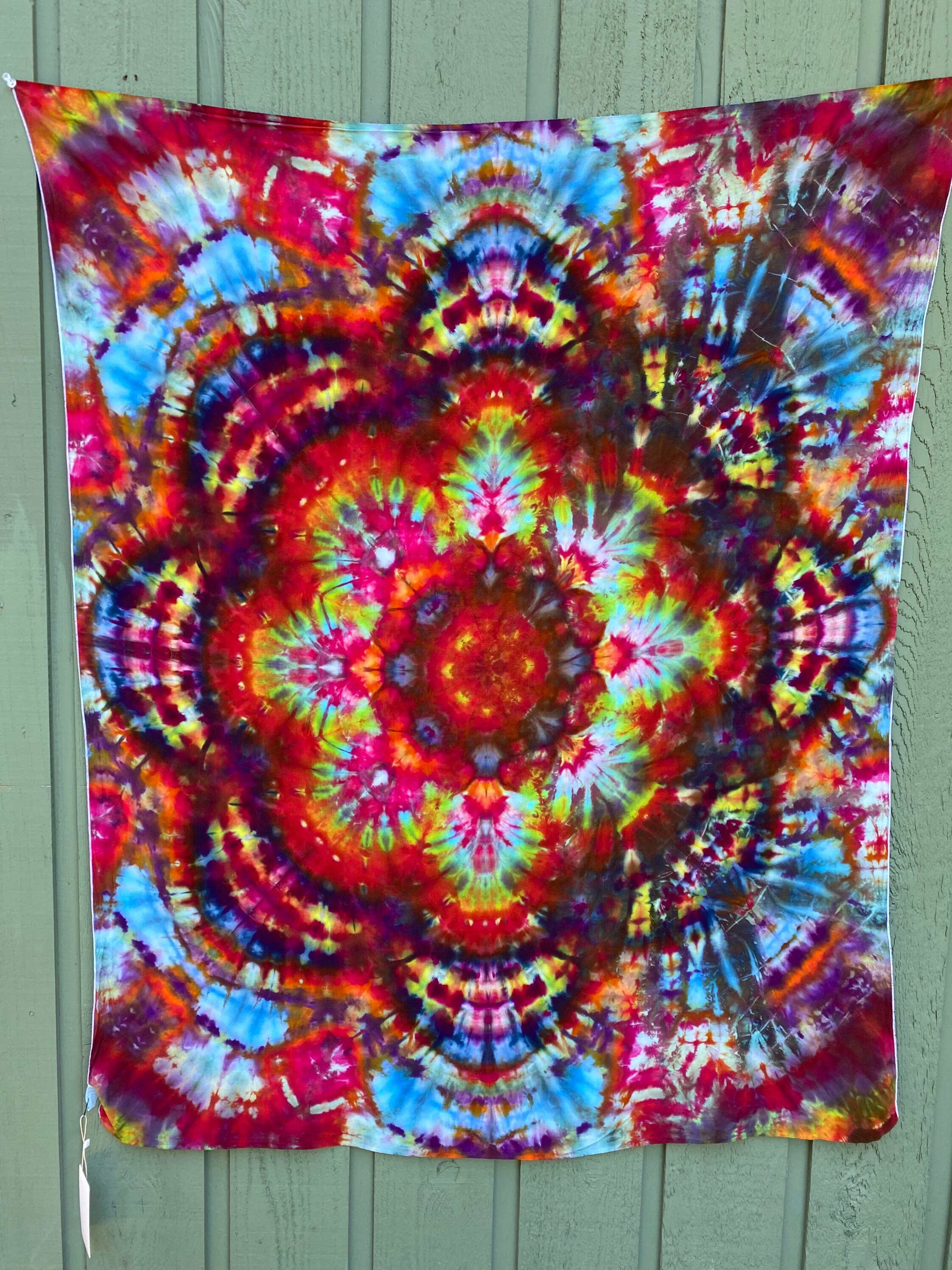 Tie dye 40X46 tapestry wall hanging 100 rayon finished Etsy
