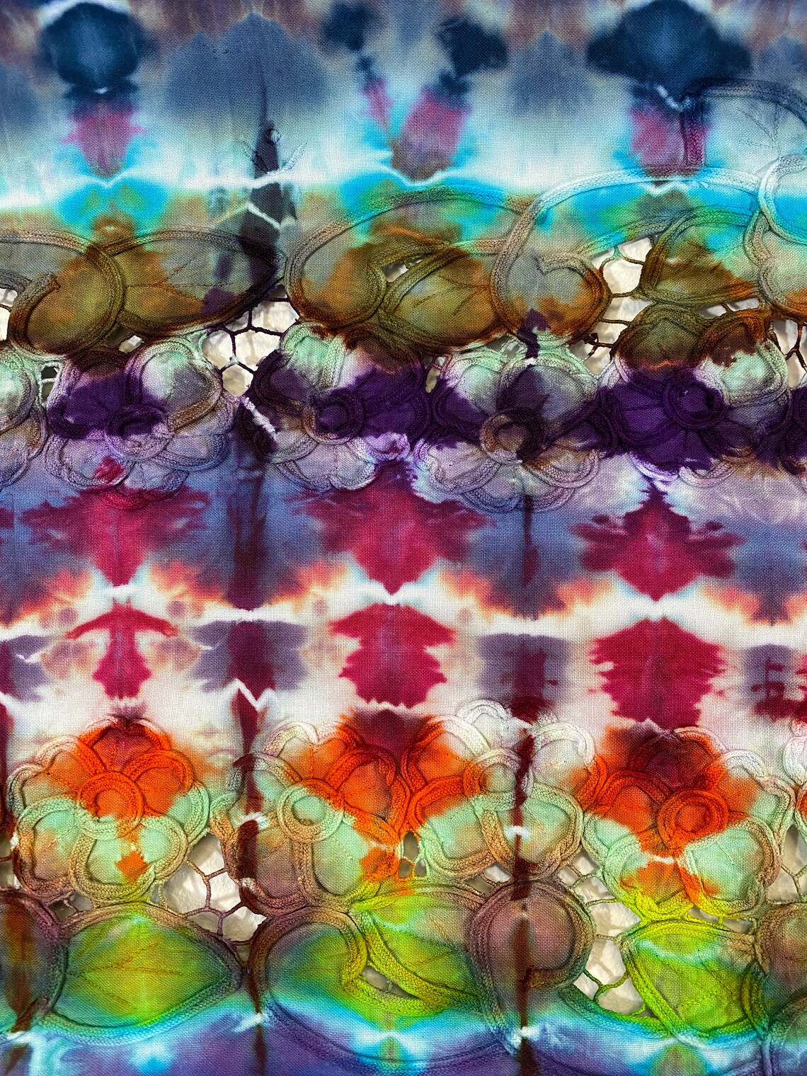 Tie dye cut work appliqu 14x39 runner cotton hand wash  etsy Tie dye cut work appliqu 14x39 runner cotton hand wash  etsy