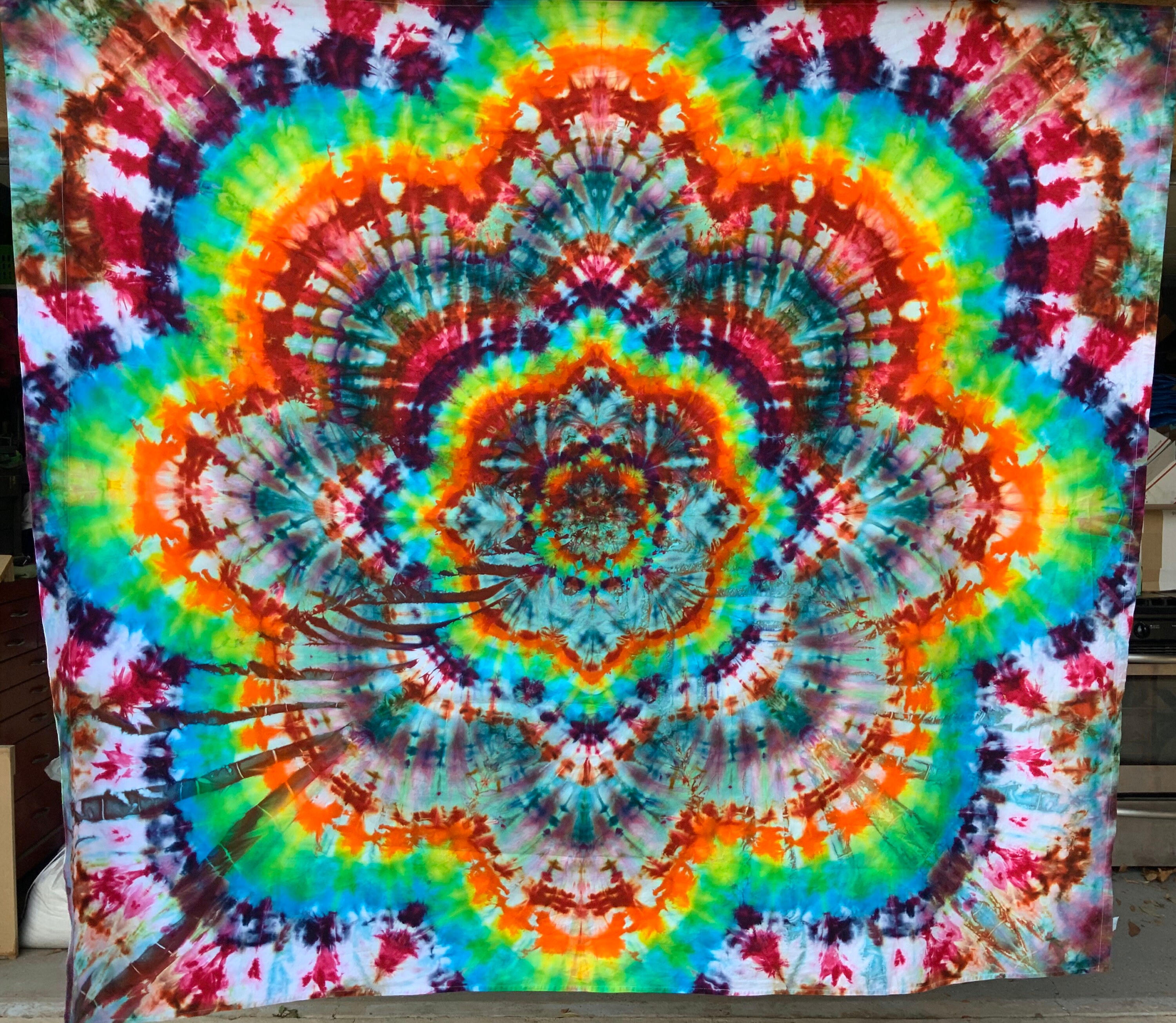 Tie Dye Full Size Flat Sheet Etsy