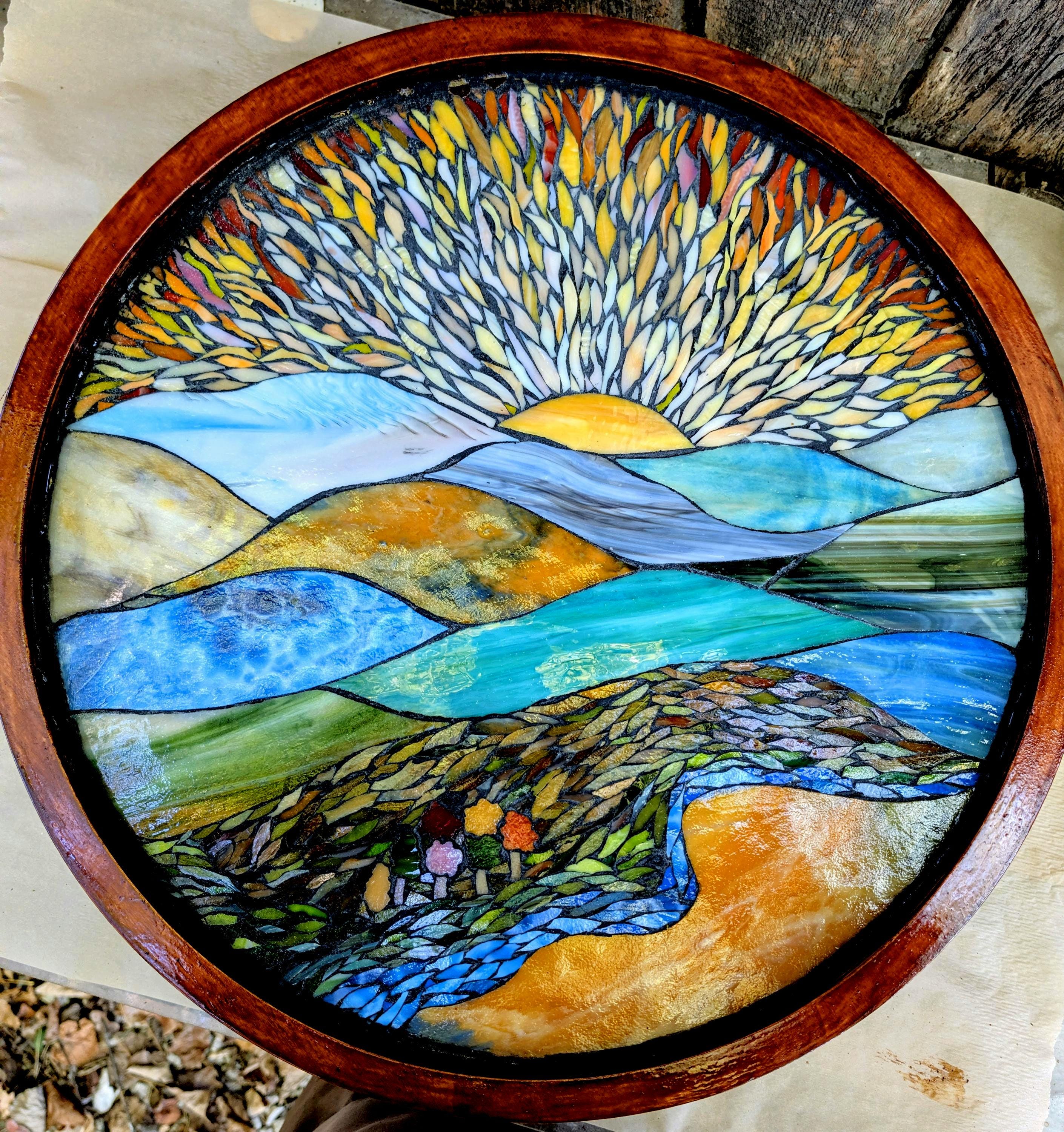 Mountain Mosaic Art - Etsy