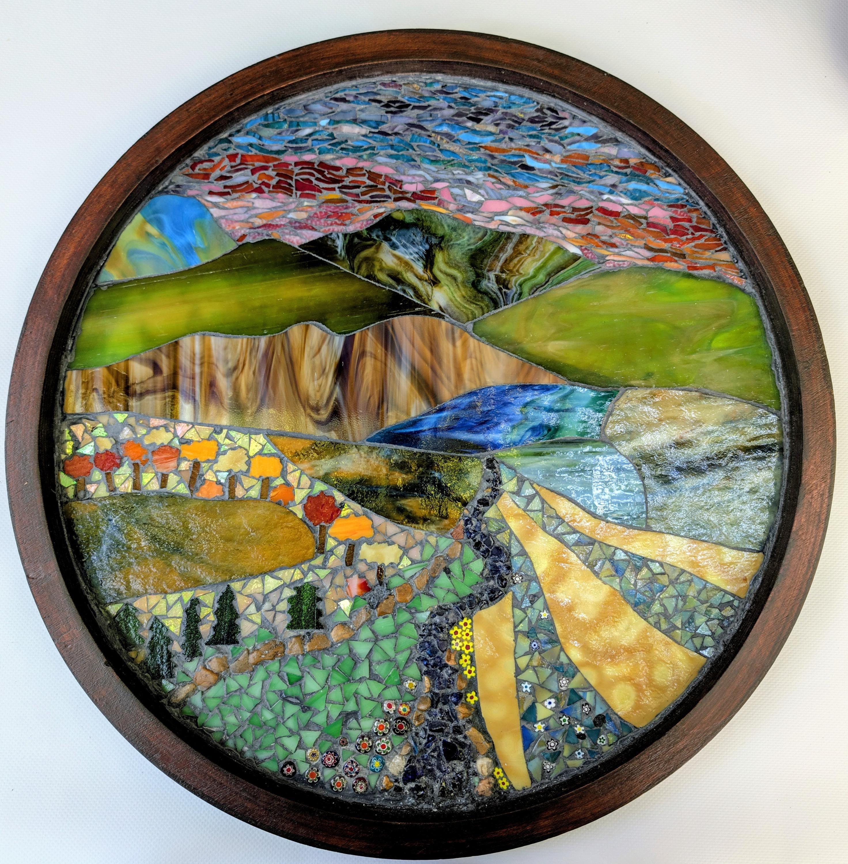 Mountain Mosaic Art - Etsy