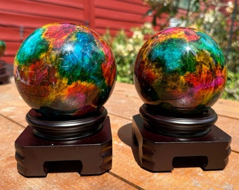 seven colors of glass  など Taiwan Seven Color Jade Sphere - Etsy