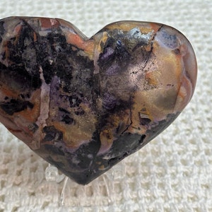 Natural Fluoride Root Crystal Heart