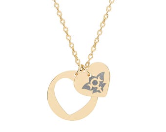 Your heart is Mine | Rogueism Engraved Heart | Cutout  Pendant Necklace