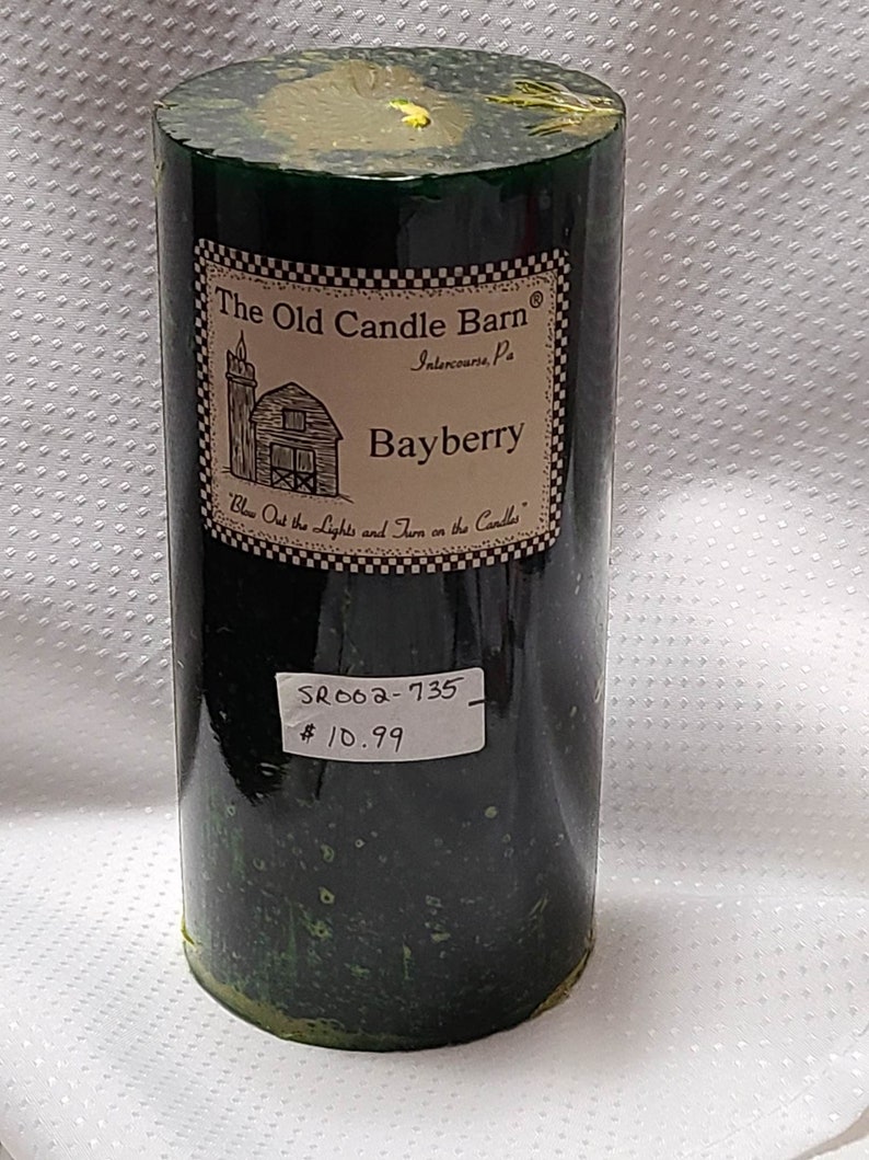Candle Pillar the Old Candle Barn 3x6 Bayberry Christmas Etsy