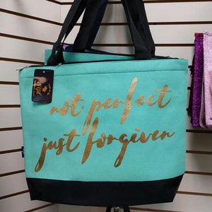 Not Perfect Just Forgiven NGIL Canvas Tote Bag
