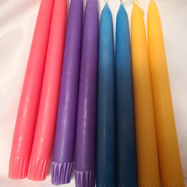 Amish Made Taper Candle 7" and 9" Variety Colors Spring Summer Colors