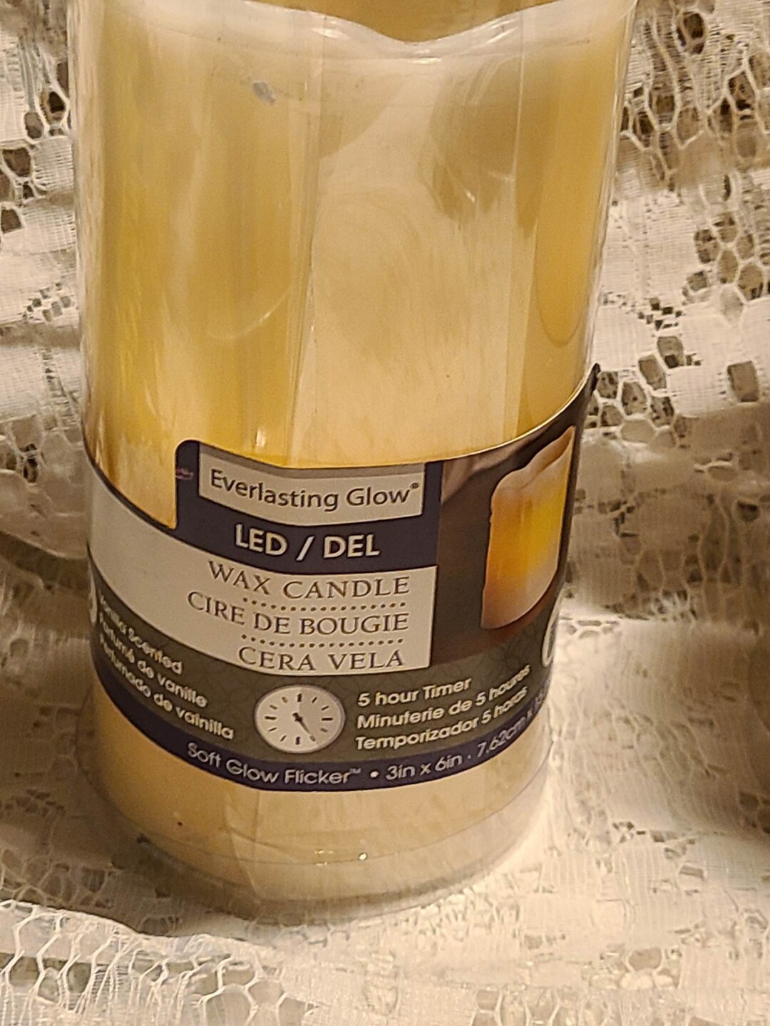 LED Flameless Everlasting Glow Timer Candle 3x6 Pillar Vanilla Etsy