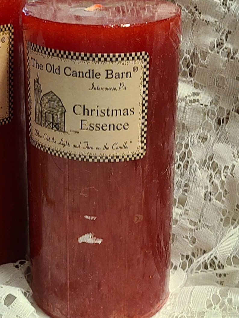 Candle Pillar the Old Candle Barn 3x6 Bayberry Christmas Etsy