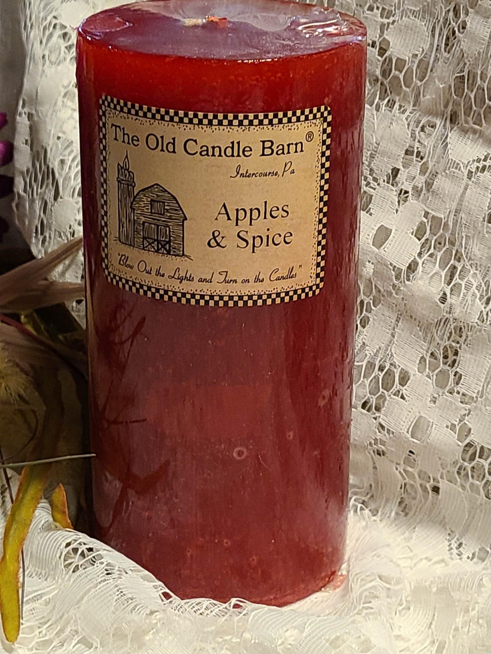 Candle Pillar the Old Candle Barn 3x6 Bayberry Christmas Etsy