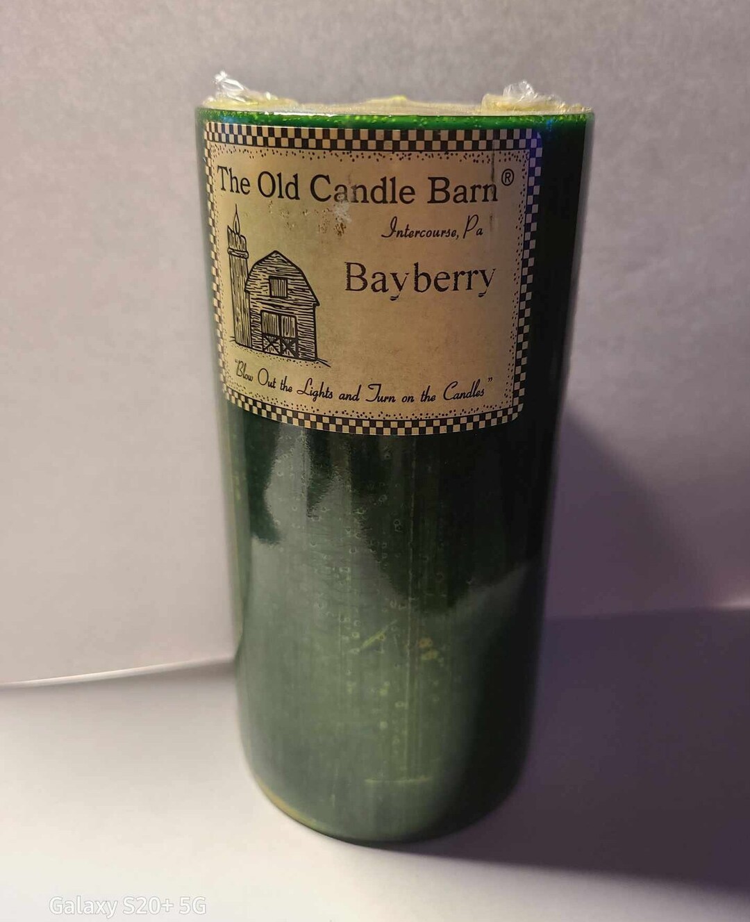 Candle Pillar the Old Candle Barn 3x6 Bayberry, Christmas Essence and