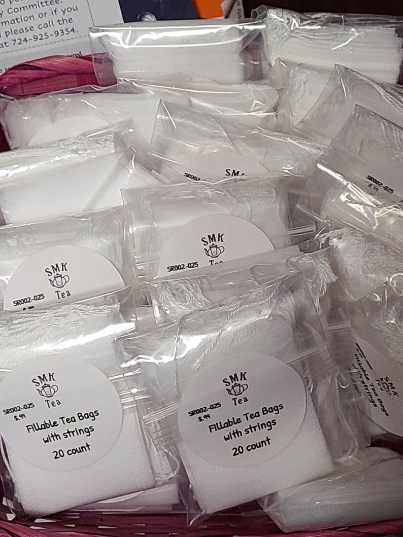 20 Disposable Fillable Teabags - Etsy