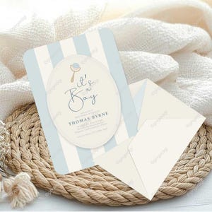 Invito Baby Shower Sonaglio / Colori Pastello / Invito nascita delicato / Invito elegante / Invito Digitale  / It's a Boy / It's a Girl
