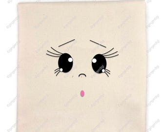 Doll Face Emma / Printable Doll Face / Transfer Print / Digital File / 4 Sizes