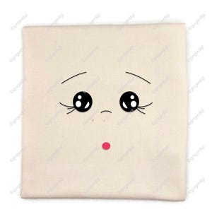 Doll Face Emma / Printable Doll Face / Transfer Print / Digital File / 4 Sizes