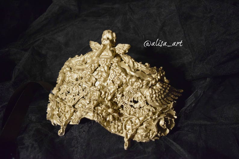 One Of A Kind Angel Mask Gold Illusion Wearable Art