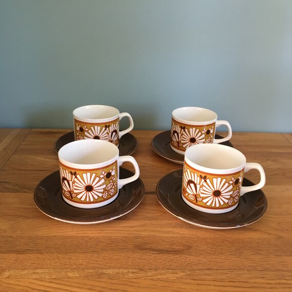 J G Meakin Studio Shangri La Retro Cup Cups Saucer Saucers Etsy