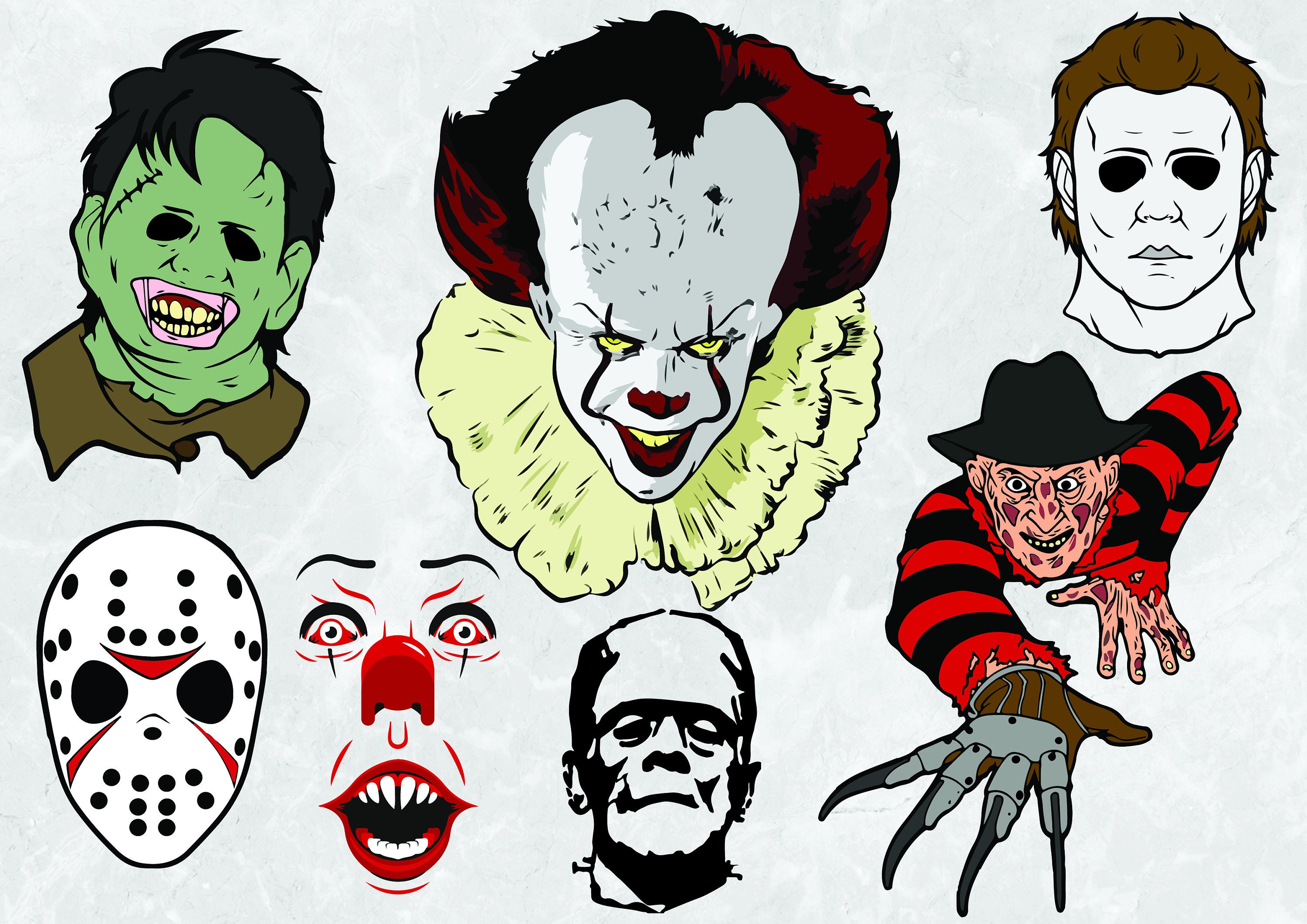 Halloween Horror Pack SVG Cut Files Jason Vorhees | Etsy