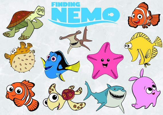Download Finding Nemo clipart SVG cut file 300 PPI | Etsy