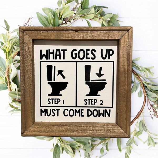Go Down Bathroom Wall Decor Etsy