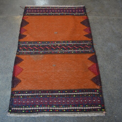 BEST PRICE... shops Size: 4'9 x 2'10 feet, Beautiful Handmade Vintage Afghan Nomadic Herati Kilim - Afghan Nomadic Sofreh Kilim/ Unique Kilim Rug
