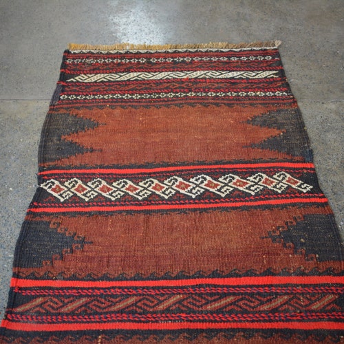 BEST PRICE... Size: 5 x 1'10 deals feet, Beautiful Handmade Vintage Afghan Nomadic Herati Kilim - Afghan Nomadic Sofreh Kilim/ Unique Kilim Rug