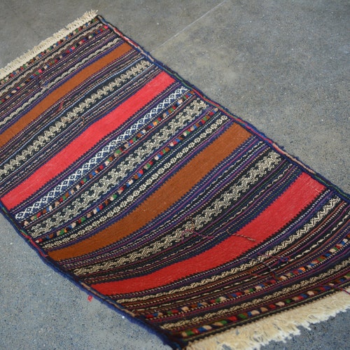 BEST PRICE... Size: 4'4 x 2'2 feet, Beautiful Handmade Vintage Afghan Nomadic Herati shops Kilim - Afghan Nomadic Sofreh Kilim/ Unique Kilim Rug
