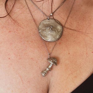 De man op de maan. maangezicht. eigenzinnig. spiritueel. beschermingsketting. hanger. karakter. nachtelijke hemel. sterren. aards. heks. Wicca. tarot: