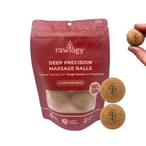 Deep Precision 1.4 Inch Cork Massage Balls: Targeted Massage Therapy for Tough Knots & Foot Pain | Lightweight, Sustainable Myofascial Tools