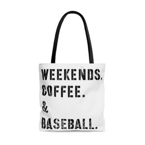 Wochenenden Kaffee & Baseball Tasche, Baseball Mama Tasche, Baseball Tasche, Trainer Geschenk, Geburtstagsgeschenk, Weihnachtsgeschenk, Geschenk für sie, Geschenk