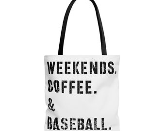 Wochenenden Kaffee & Baseball Tasche, Baseball Mama Tasche, Baseball Tasche, Trainer Geschenk, Geburtstagsgeschenk, Weihnachtsgeschenk, Geschenk für sie, Geschenk