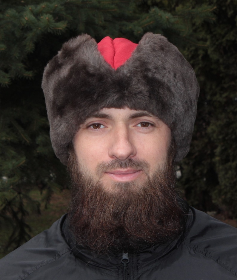 the time of Ivan the Terrible archer hat sheepskin satin Hat in the Slavic style