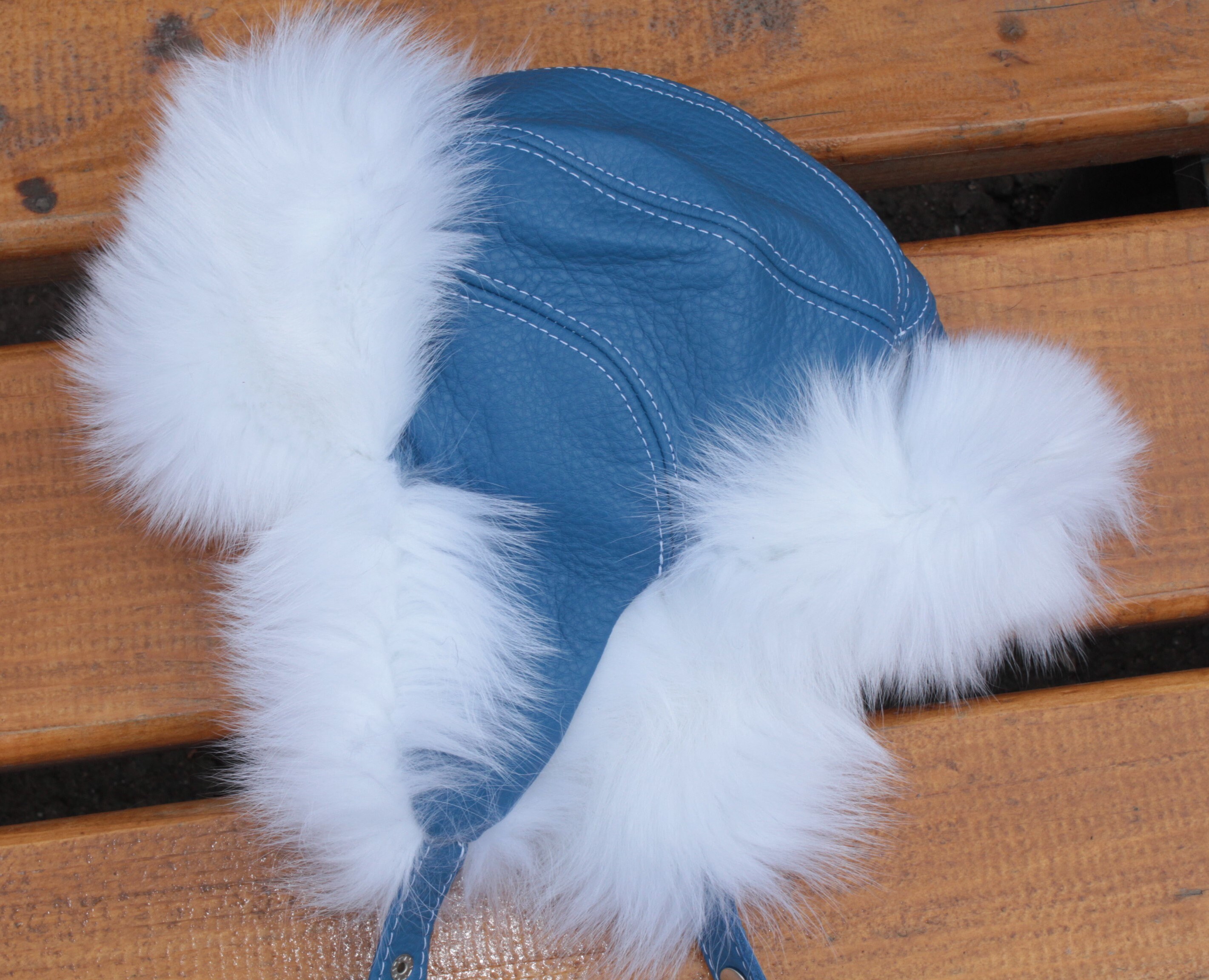 100% real arctic fox Hat Earflaps / Ushanka / aviator / | Etsy