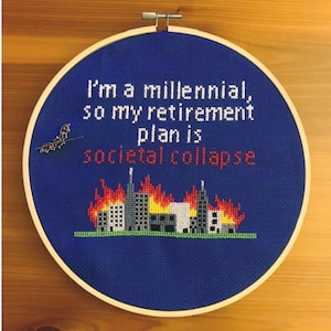 Millennial cross stitch l funny cross stitch l subversive cross stitch l instant pdf download