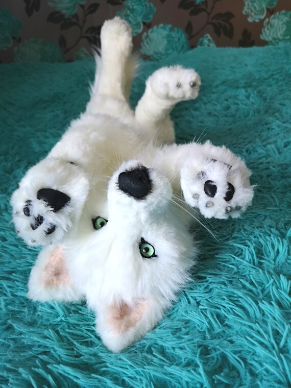 white wolf plush
