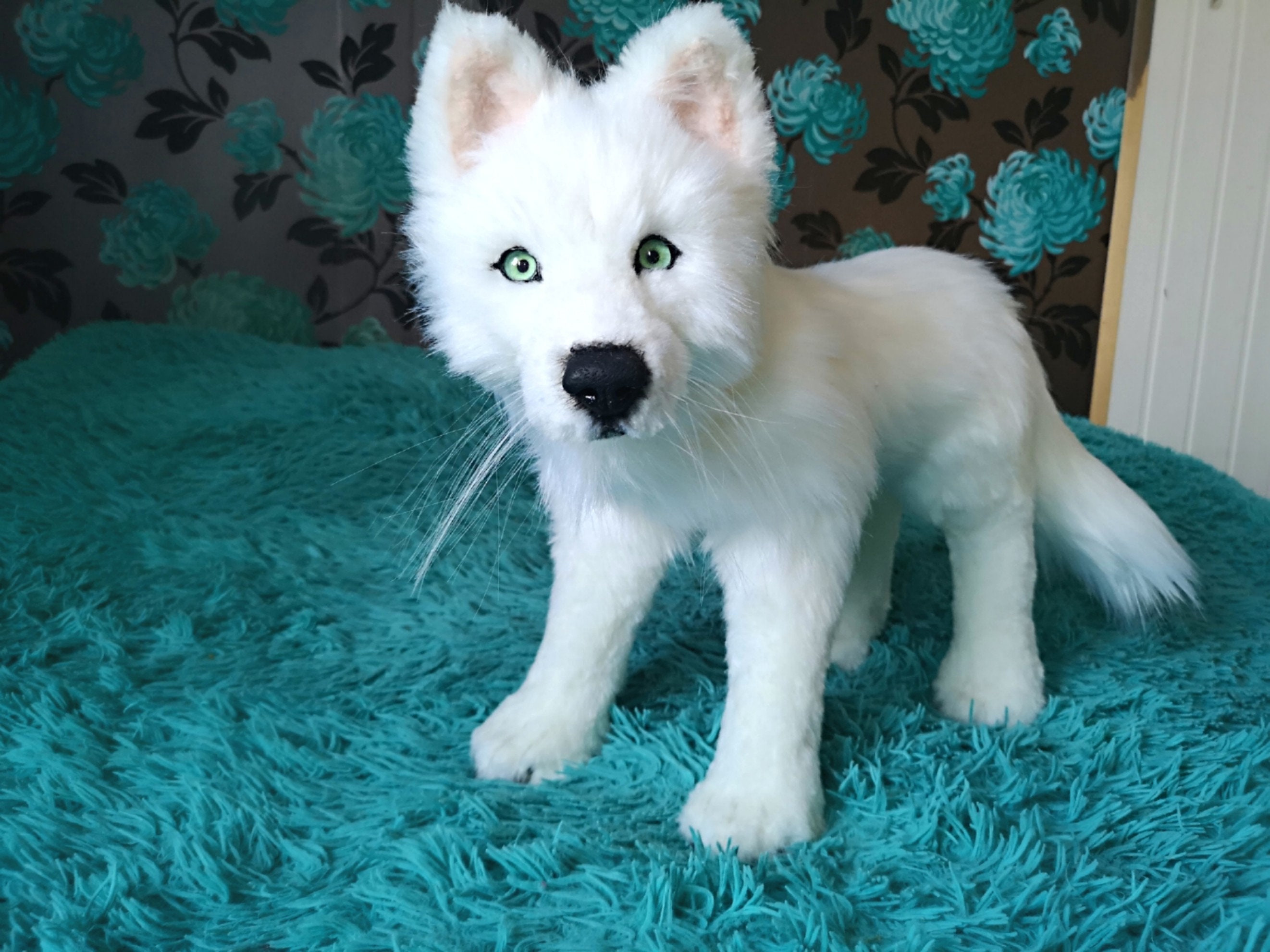 White Wolf teddy wolf teddy dogrealistic dog | Etsy