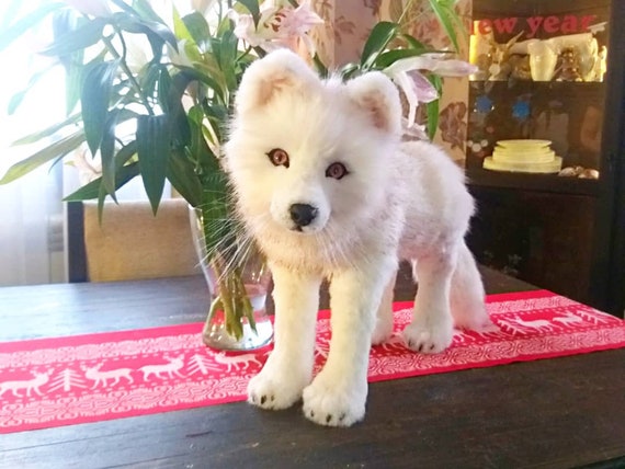 realistic wolf plush