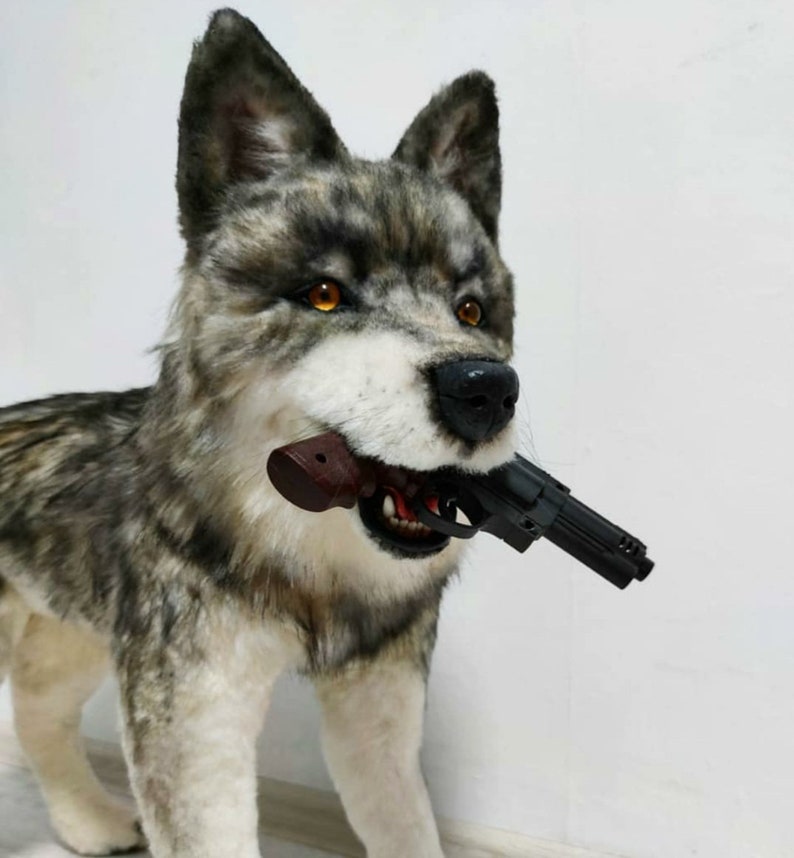 Loup jouet réaliste animal en peluche réaliste pleine Etsy