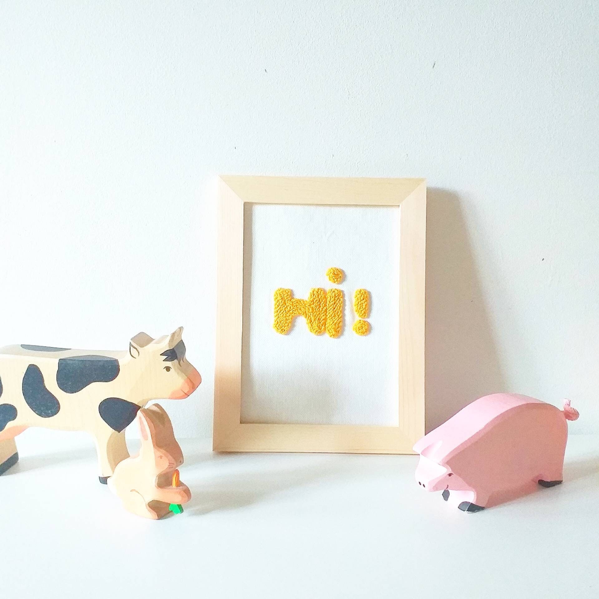 Cadre Enfant Punchneedle, Décoration Chambre et Bébé