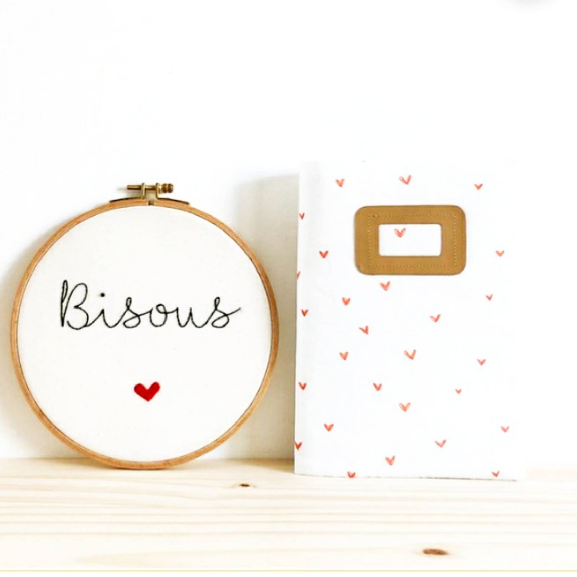 Frame Kisses Embroidered Embroidery Kisses Wall Decoration Children's