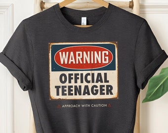 Official Teenager Shirt, Thirteen Birthday, Official Teenager Shirt, 13th Birthday Boys, Thirteen Year Old Boy, Warning Official Teen