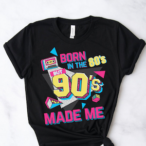 80s T Shirt, 80s Shirt, Born in the 90s, Cassette Tape, Cassette Shirt, 80s Costume, Retro Shirt, 90s Theme Party, 80's Outfit